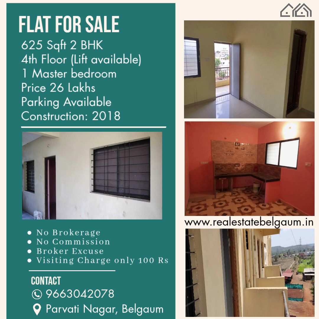 Flat for Sale 625 Sqft 2 BHK Parvati Nagar, Belgaum