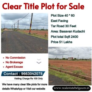 Clear Title Plot for sale Basavan Kudachi